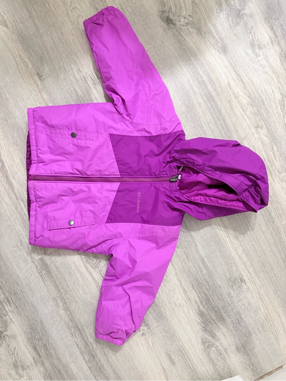 Columbia Kids Two-Tone Purple Hooded Raincoat